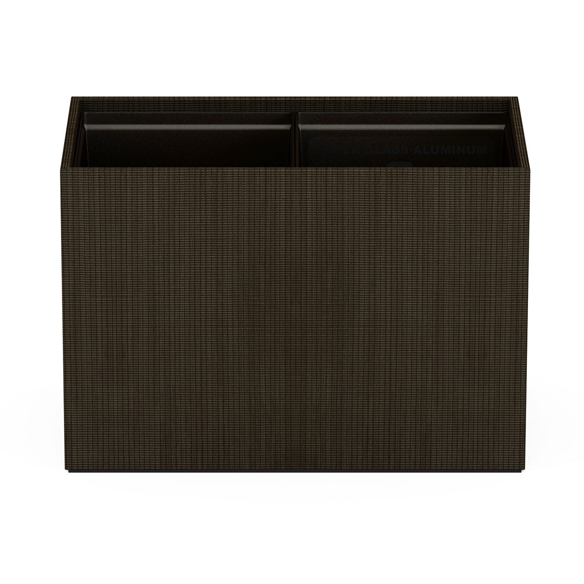 Double Cube Recycling Bin w/ Plastic Liners - Classic Weave Woven Foam - Signature Collection
