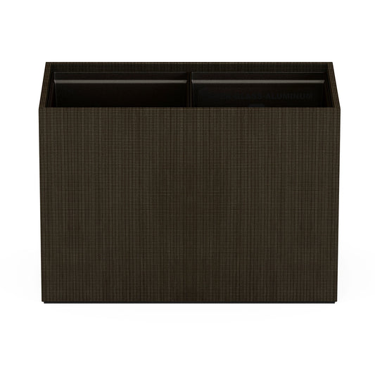 Double Cube Recycling Bin w/ Plastic Liners - Classic Weave Woven Foam - Signature Collection