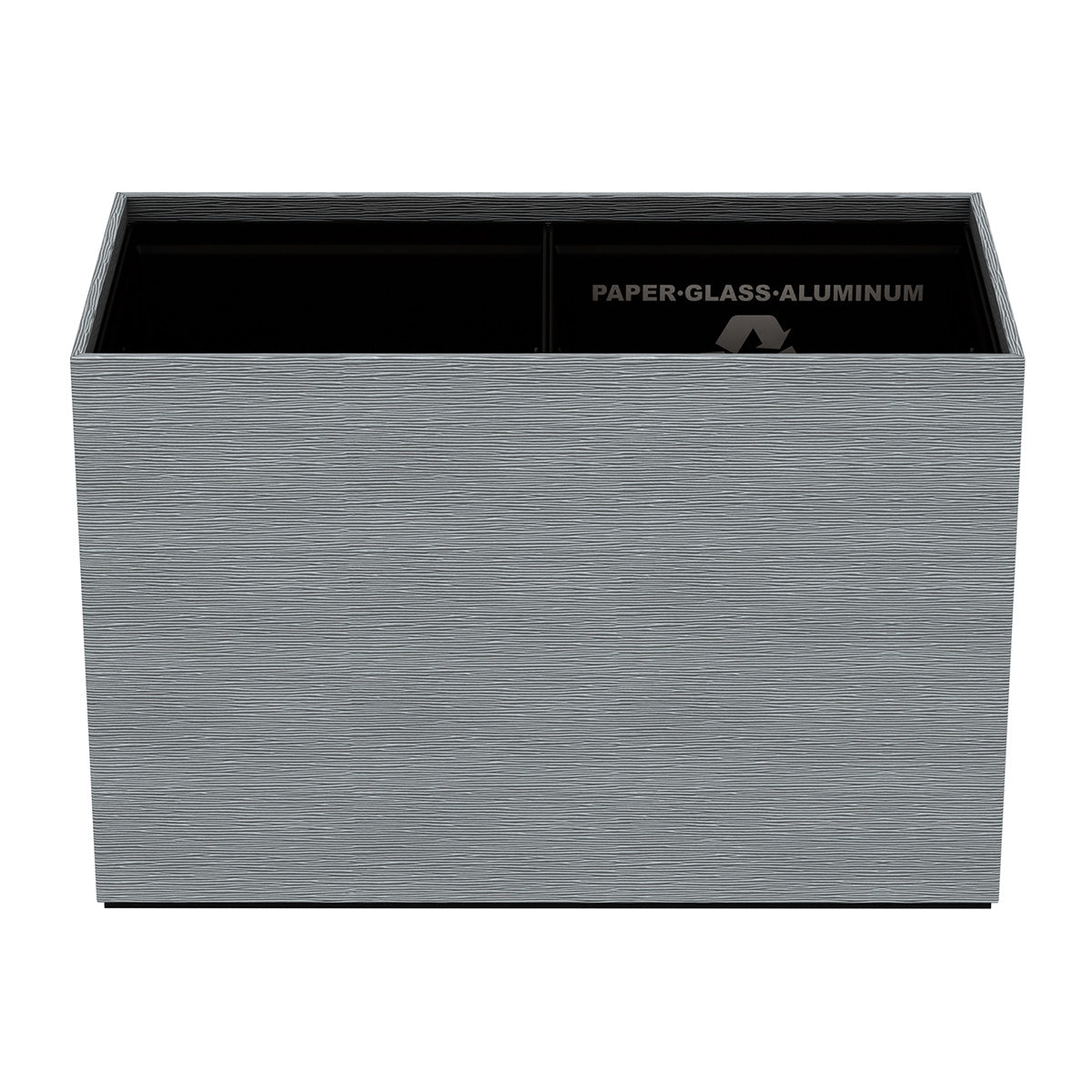 Double Cube Recycling Bin w/ Plastic Liners - Wave Texture Leather Match - Signature Collection