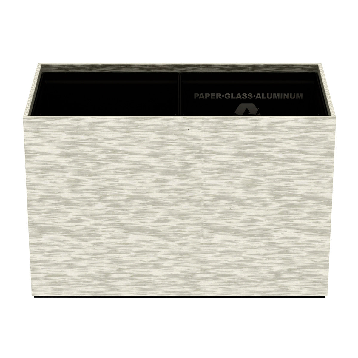 Double Cube Recycling Bin w/ Plastic Liners - Wave Texture Leather Match - Signature Collection