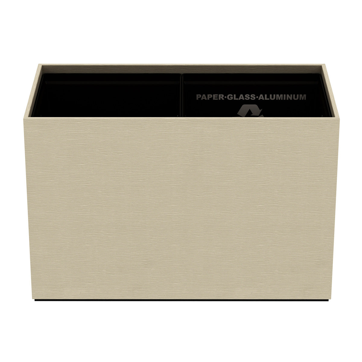Double Cube Recycling Bin w/ Plastic Liners - Wave Texture Leather Match - Signature Collection