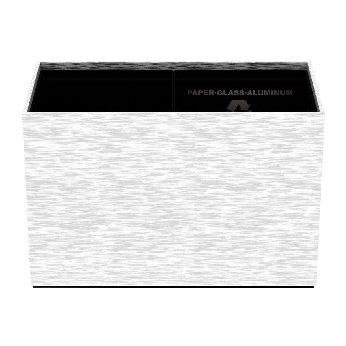 Double Cube Recycling Bin w/ Plastic Liners - Wave Texture Leather Match - Signature Collection