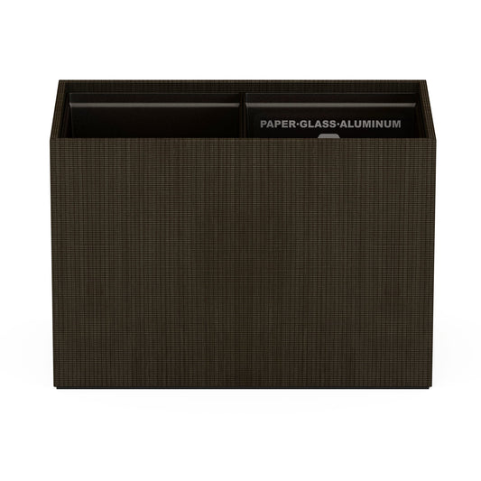 Double Cube Recycling Bin w/ Plastic Liners - Classic Weave Woven Foam - Signature Collection