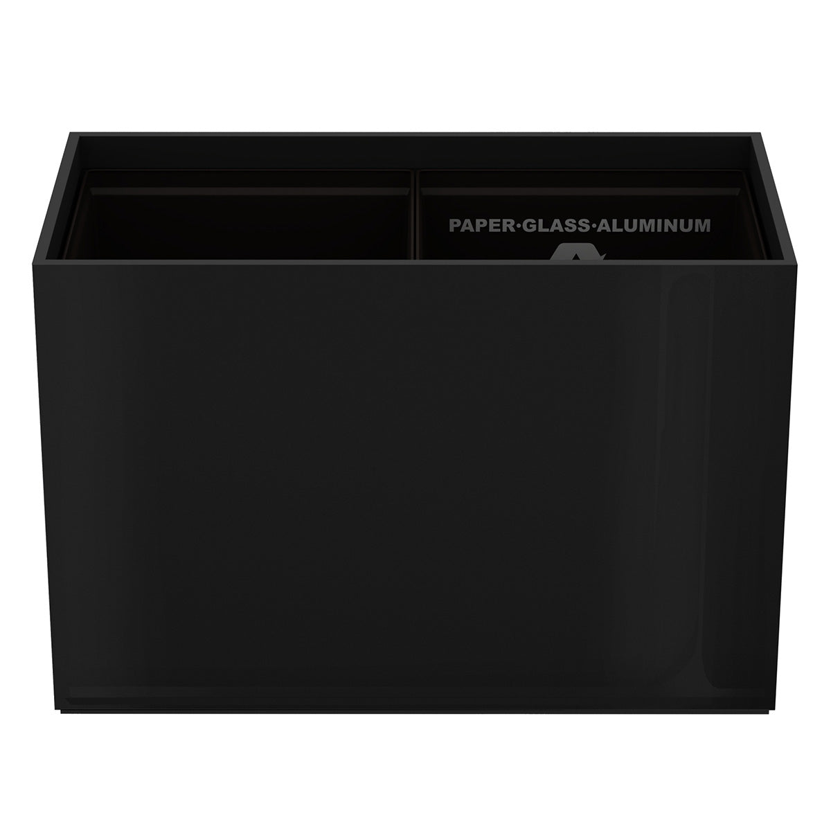 Double Cube Recycling Bin w/ Plastic Liners - Lacquer - Signature Collection