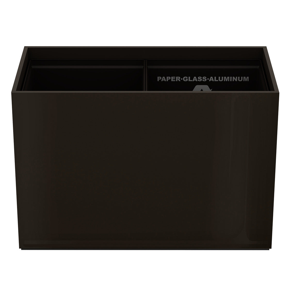 Double Cube Recycling Bin w/ Plastic Liners - Lacquer - Signature Collection