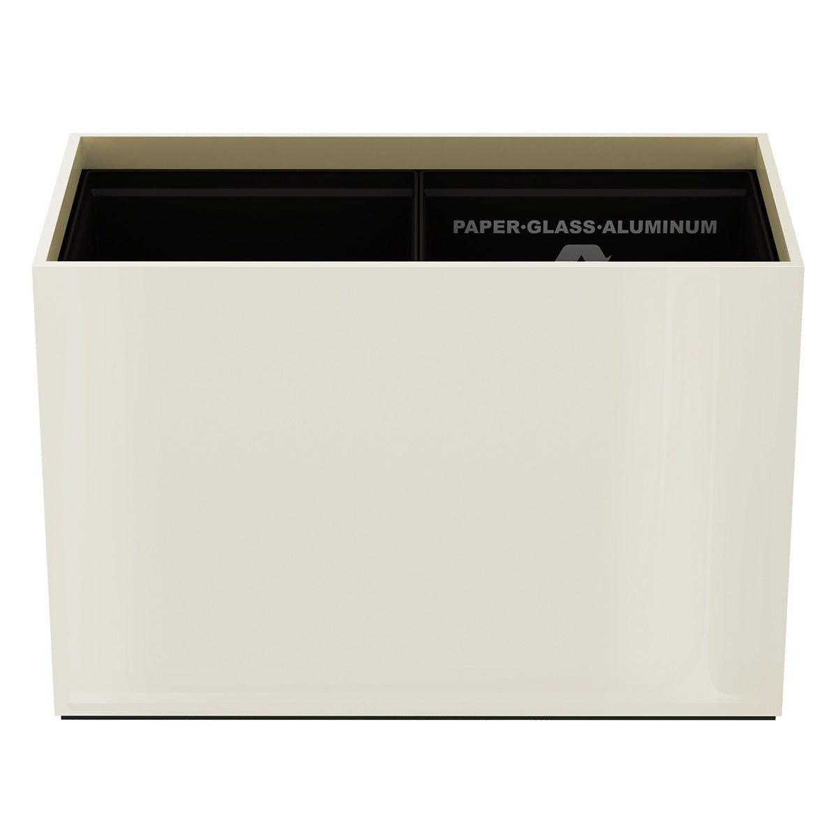 Double Cube Recycling Bin w/ Plastic Liners - Lacquer - Signature Collection