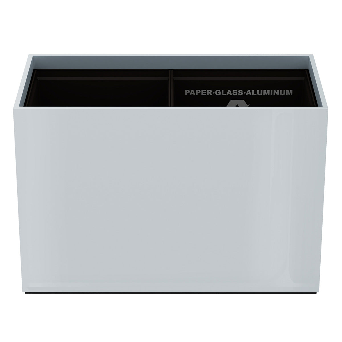 Double Cube Recycling Bin w/ Plastic Liners - Lacquer - Signature Collection