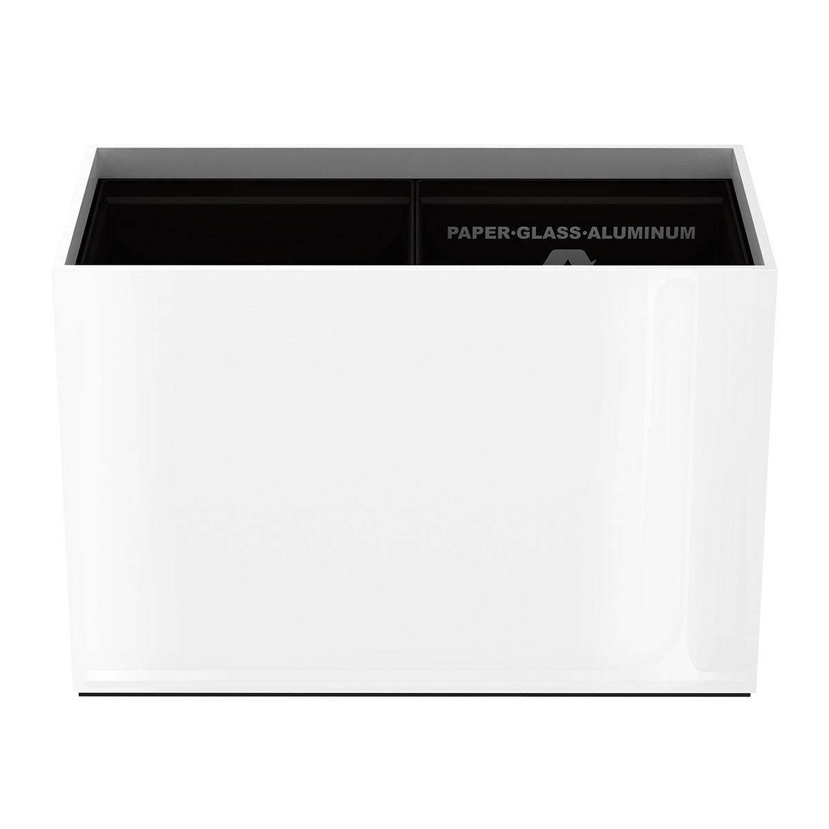 Double Cube Recycling Bin w/ Plastic Liners - Lacquer - Signature Collection