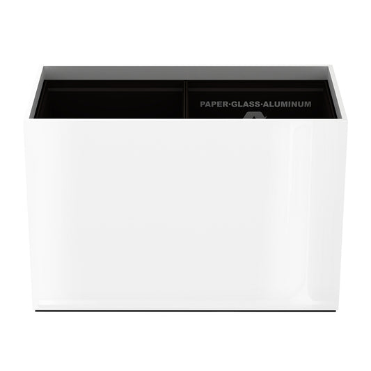 Double Cube Recycling Bin w/ Plastic Liners - Lacquer - Signature Collection