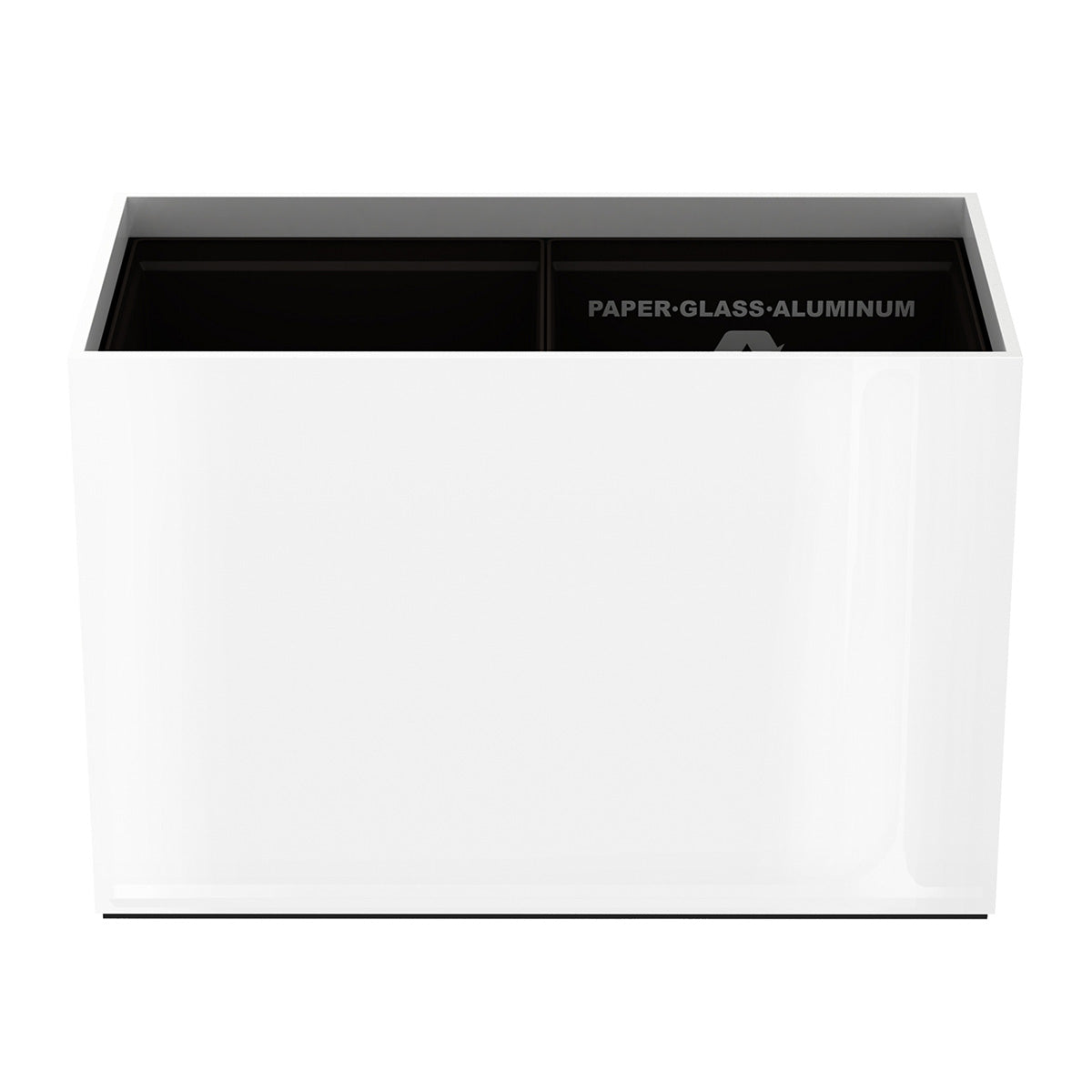 Double Cube Recycling Bin w/ Plastic Liners - Lacquer - Signature Collection