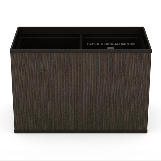 Double Cube Recycling Bin w/ Plastic Liners - Classic Mendong - Signature Collection