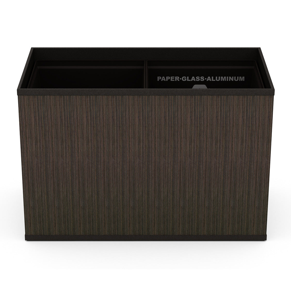 Double Cube Recycling Bin w/ Plastic Liners - Classic Mendong - Signature Collection
