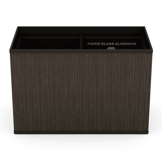 Double Cube Recycling Bin w/ Plastic Liners - Classic Mendong - Signature Collection