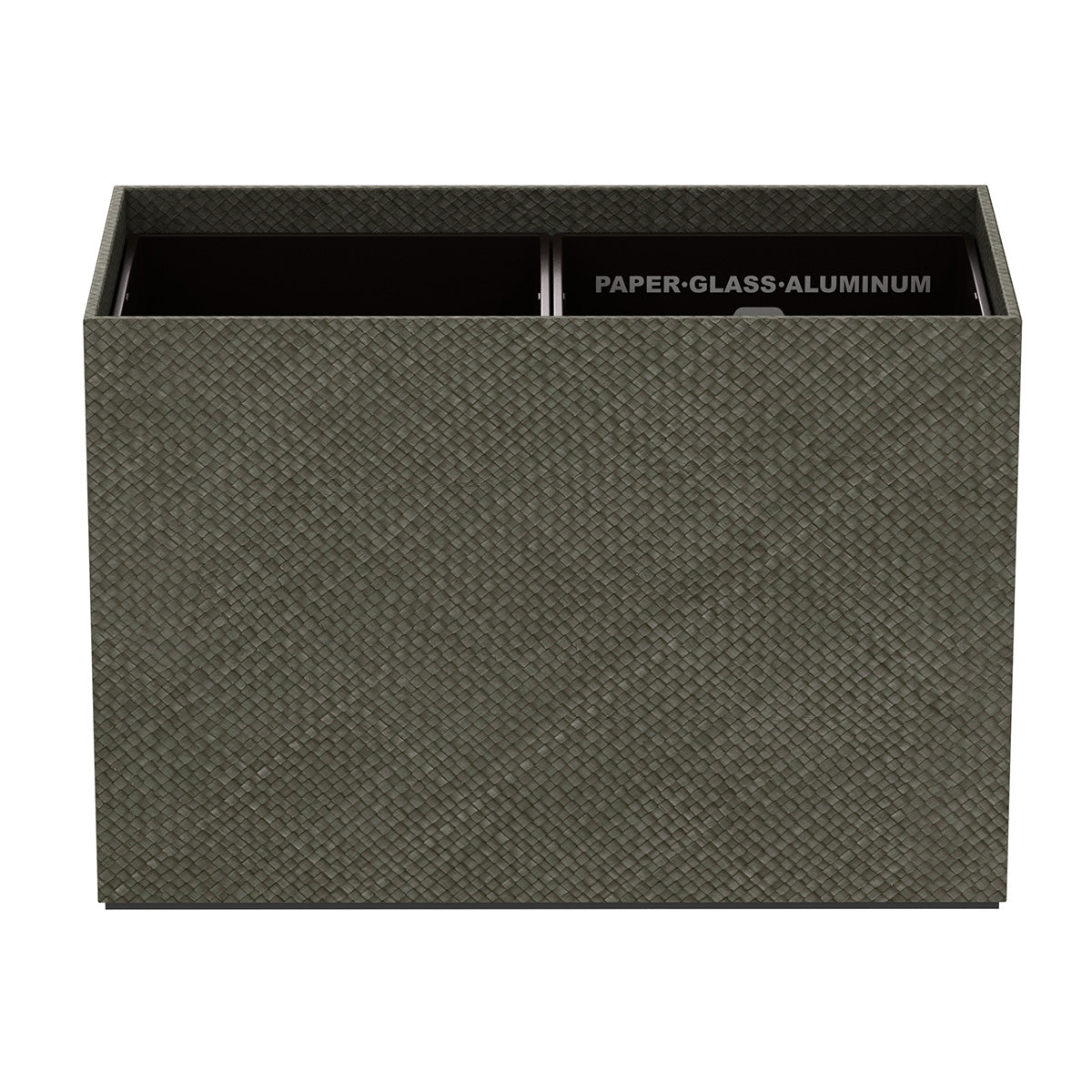 Double Cube Recycling Bin w/ Plastic Liners - Pandan - Signature Collection