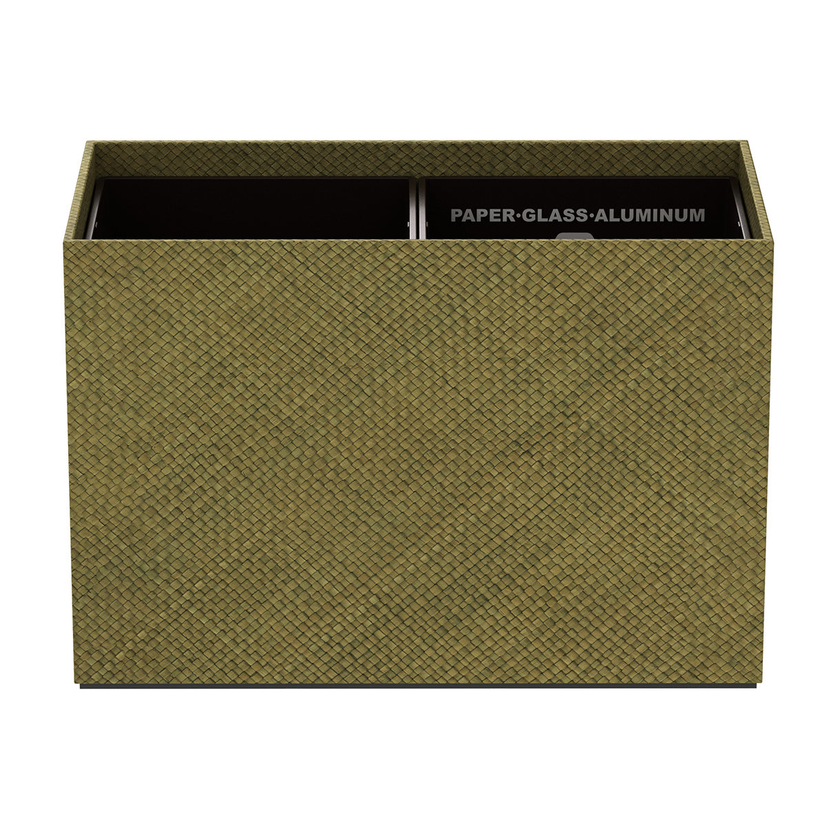 Double Cube Recycling Bin w/ Plastic Liners - Pandan - Signature Collection