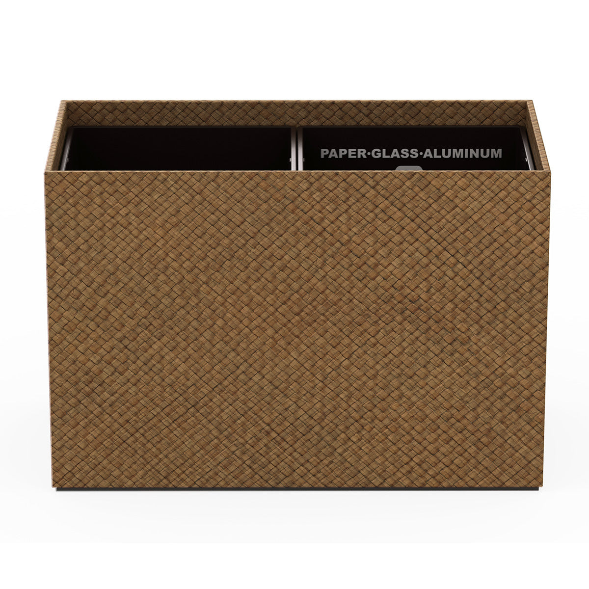Double Cube Recycling Bin w/ Plastic Liners - Pandan - Signature Collection