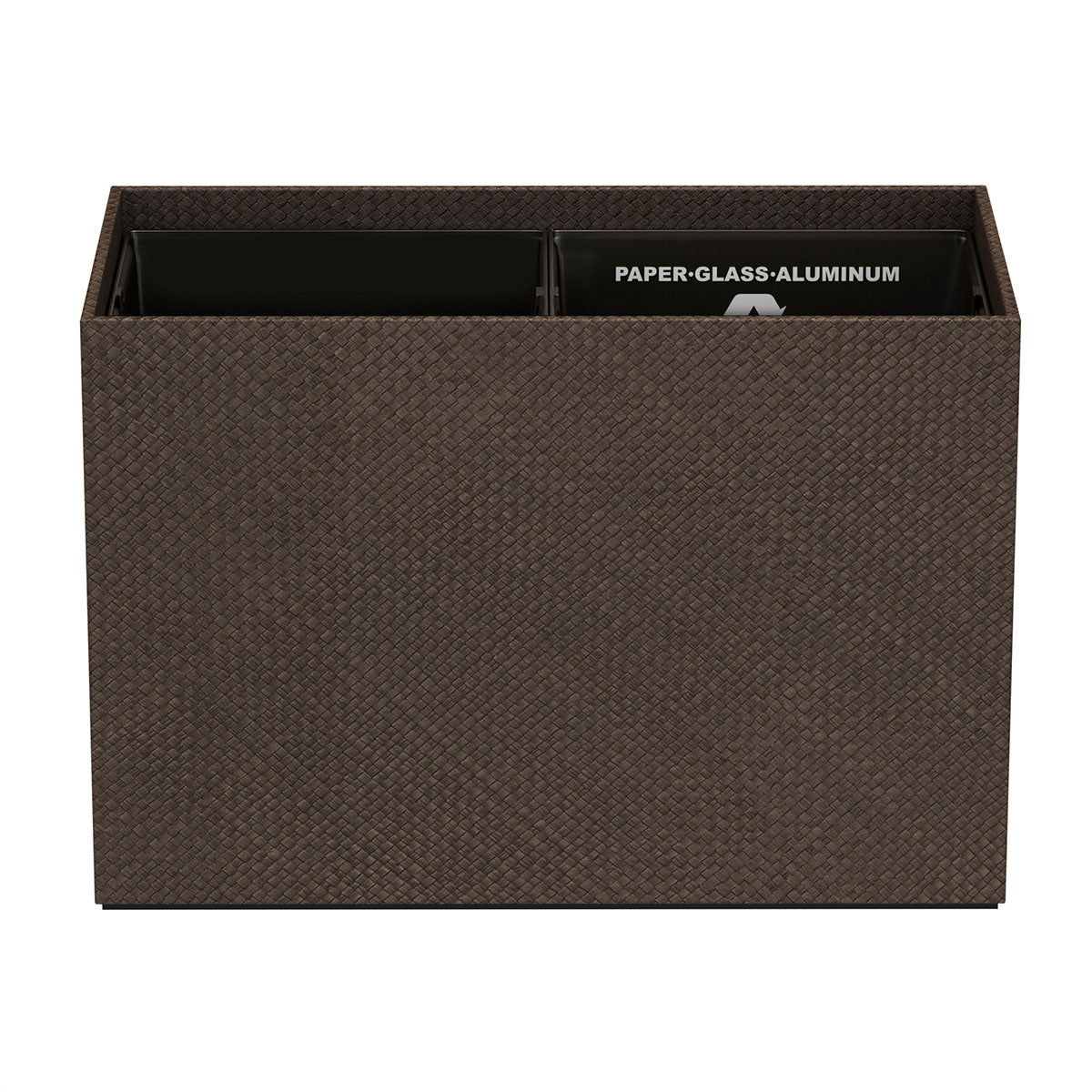 Double Cube Recycling Bin w/ Plastic Liners - Pandan - Signature Collection