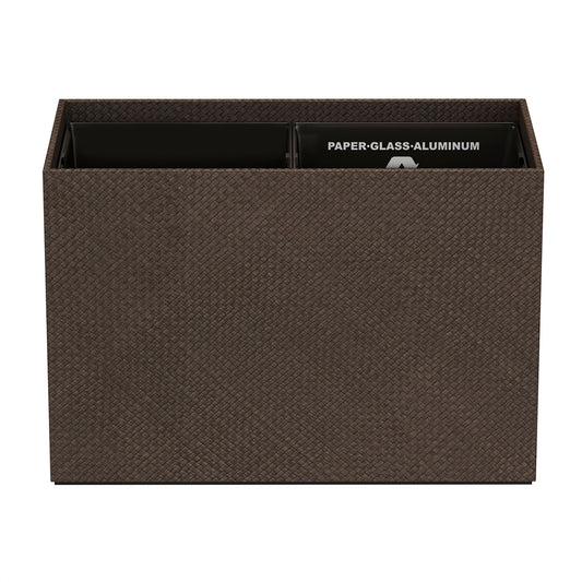 Double Cube Recycling Bin w/ Plastic Liners - Pandan - Signature Collection