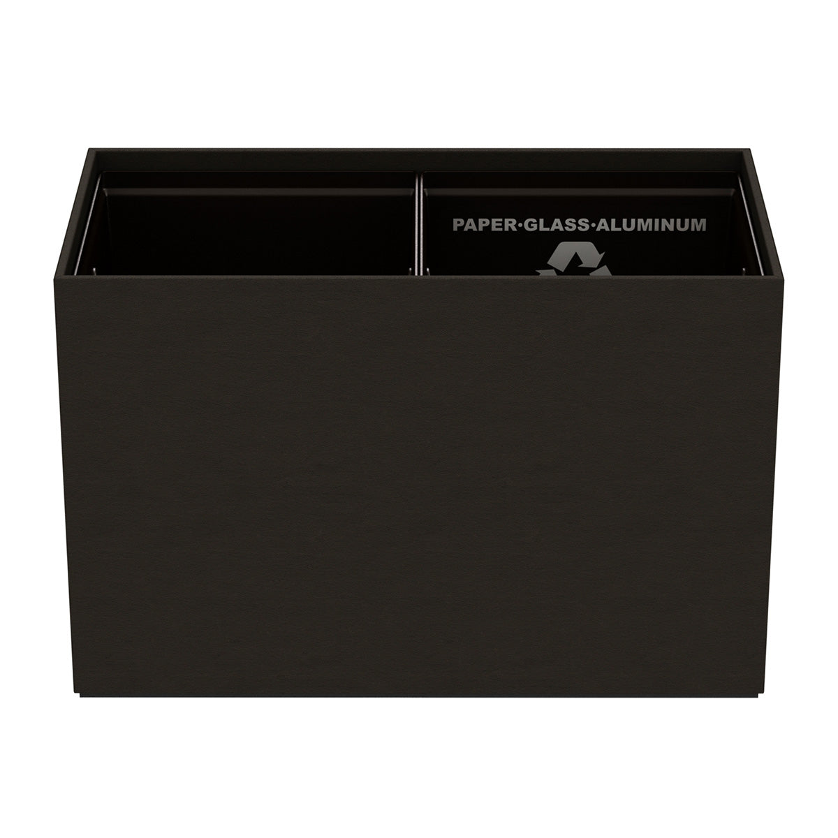Double Cube Recycling Bin w/ Plastic Liners - Smooth Leather Match - Signature Collection