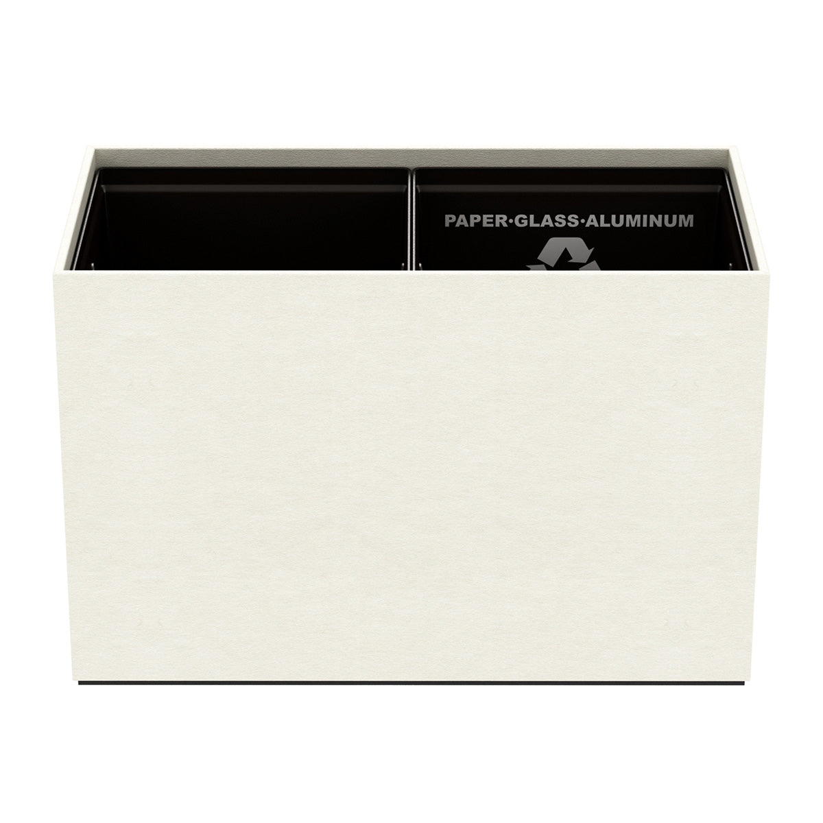 Double Cube Recycling Bin w/ Plastic Liners - Smooth Leather Match - Signature Collection