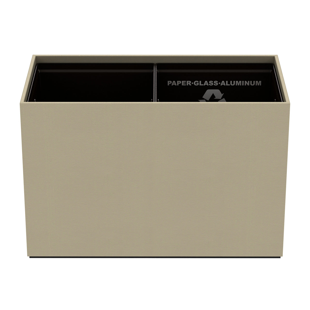 Double Cube Recycling Bin w/ Plastic Liners - Smooth Leather Match - Signature Collection