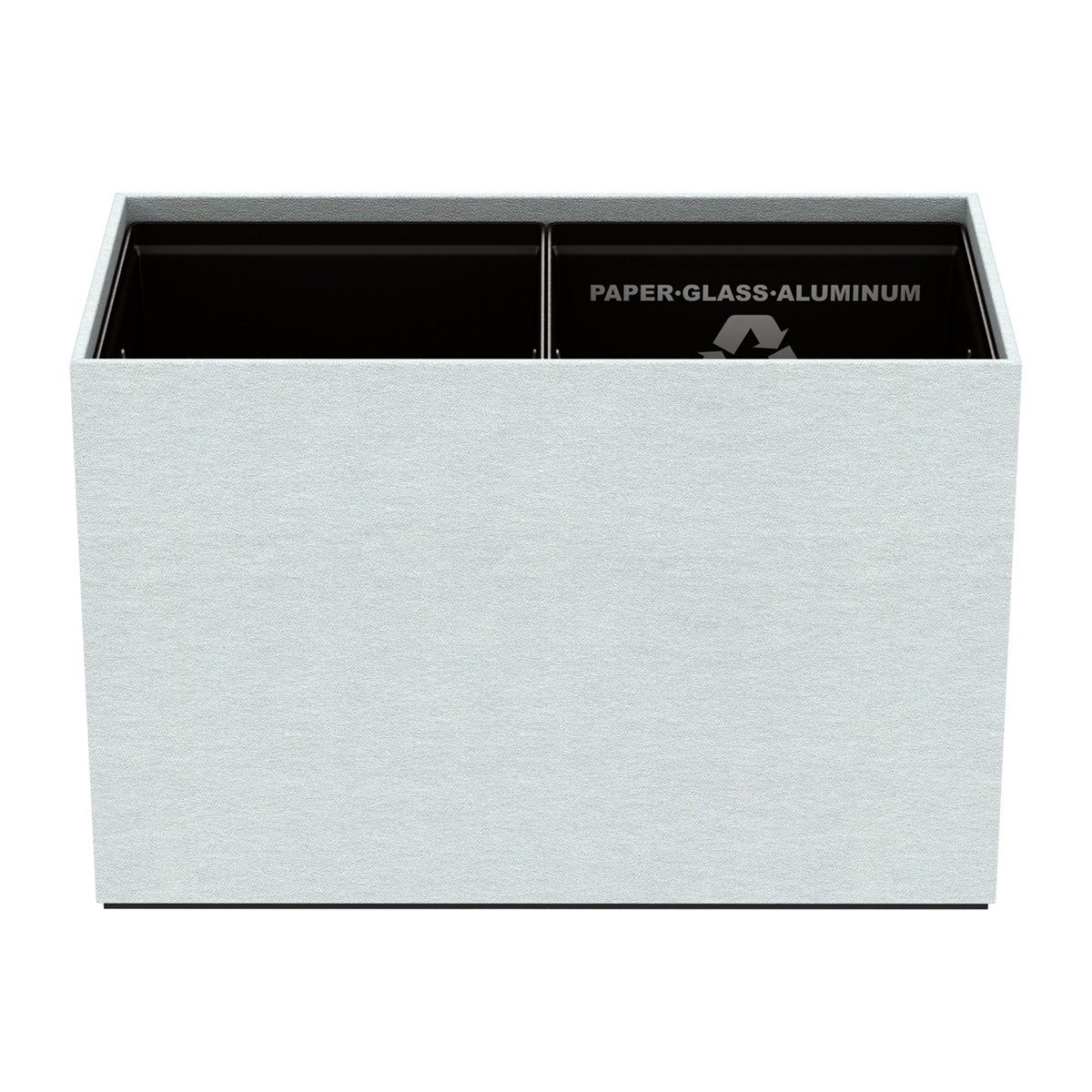 Double Cube Recycling Bin w/ Plastic Liners - Smooth Leather Match - Signature Collection