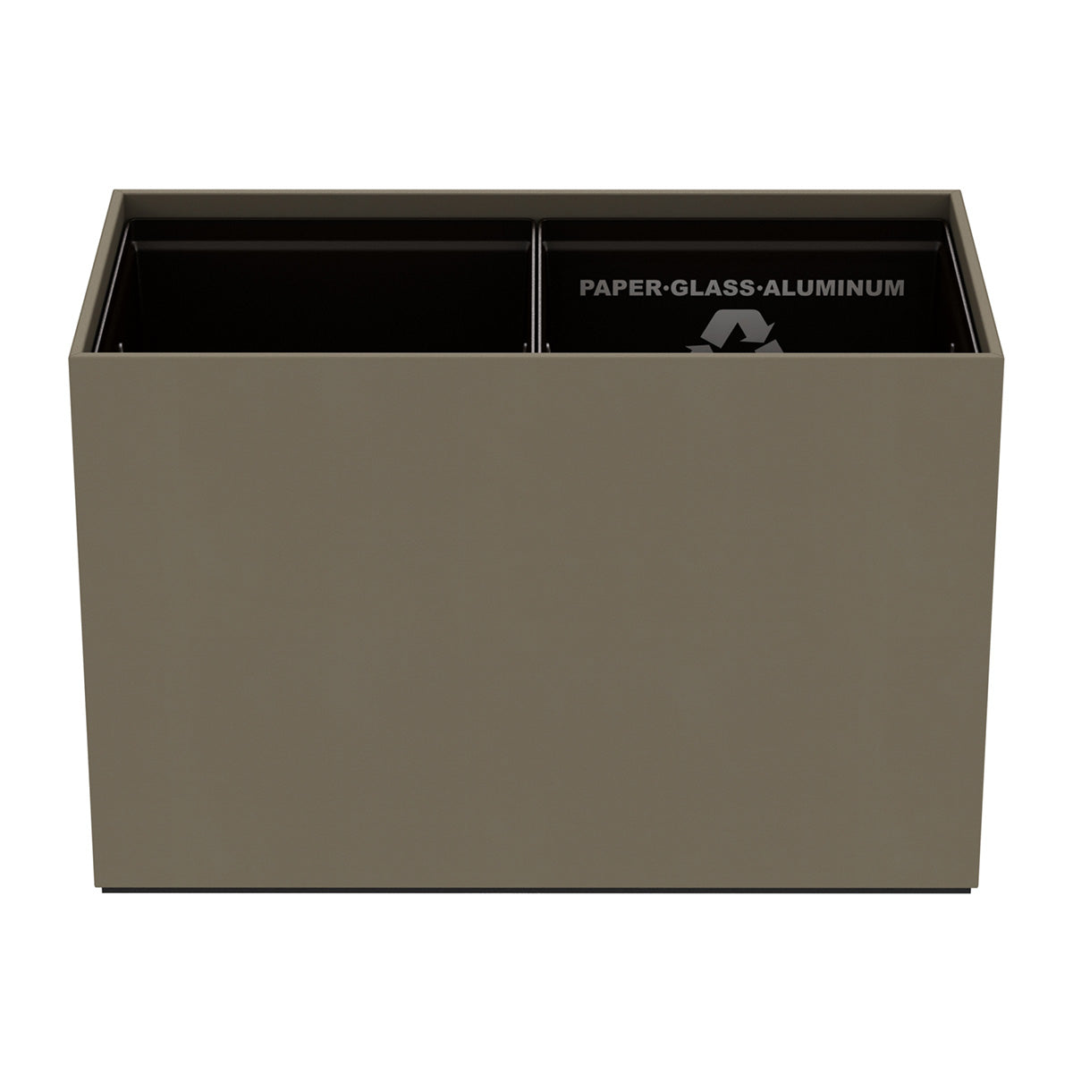 Double Cube Recycling Bin w/ Plastic Liners - Smooth Leather Match - Signature Collection