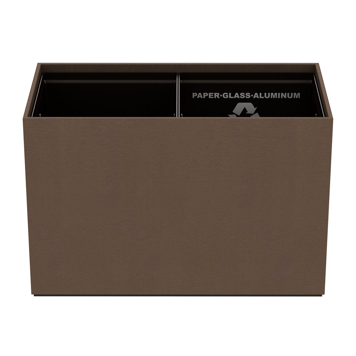 Double Cube Recycling Bin w/ Plastic Liners - Smooth Leather Match - Signature Collection