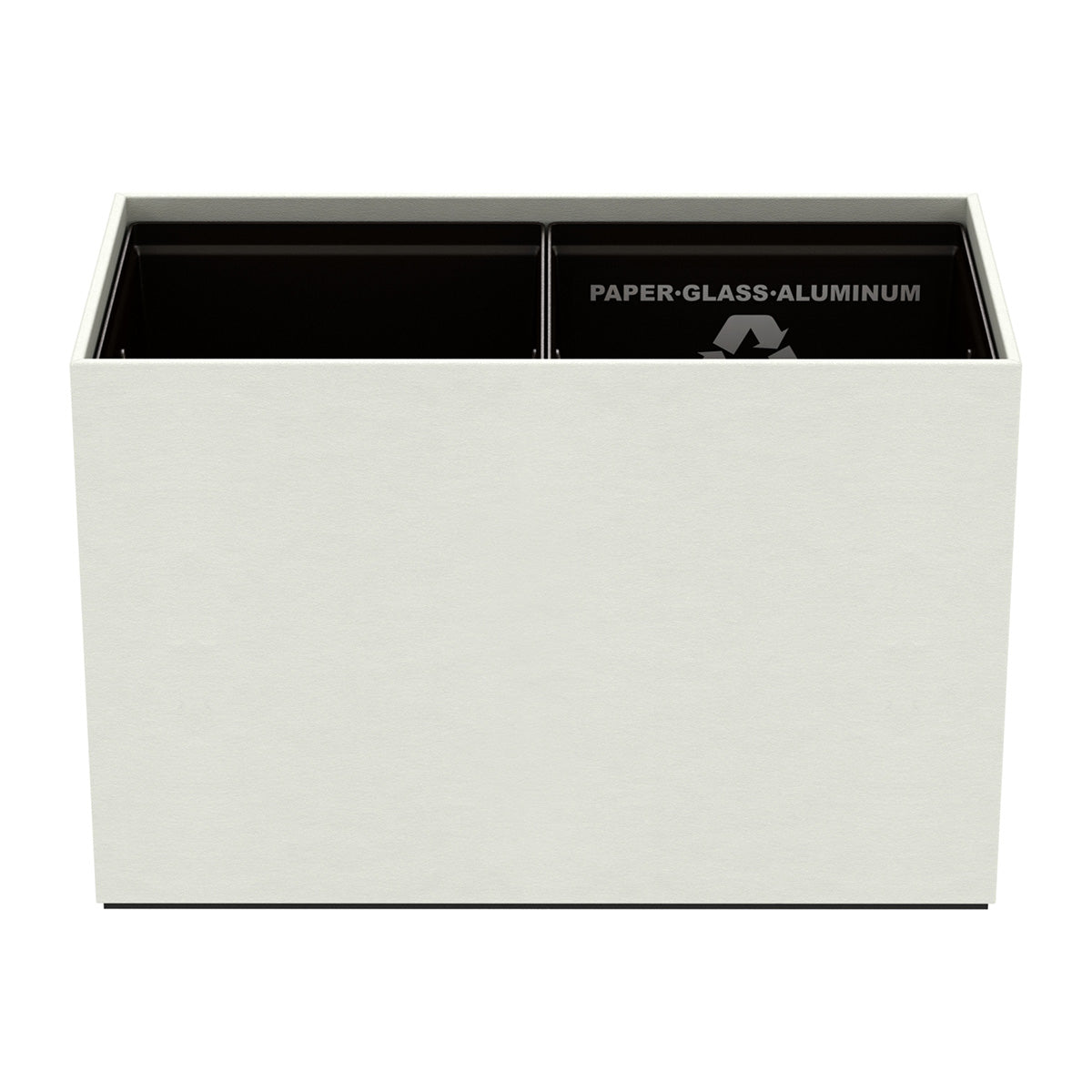 Double Cube Recycling Bin w/ Plastic Liners - Smooth Leather Match - Signature Collection