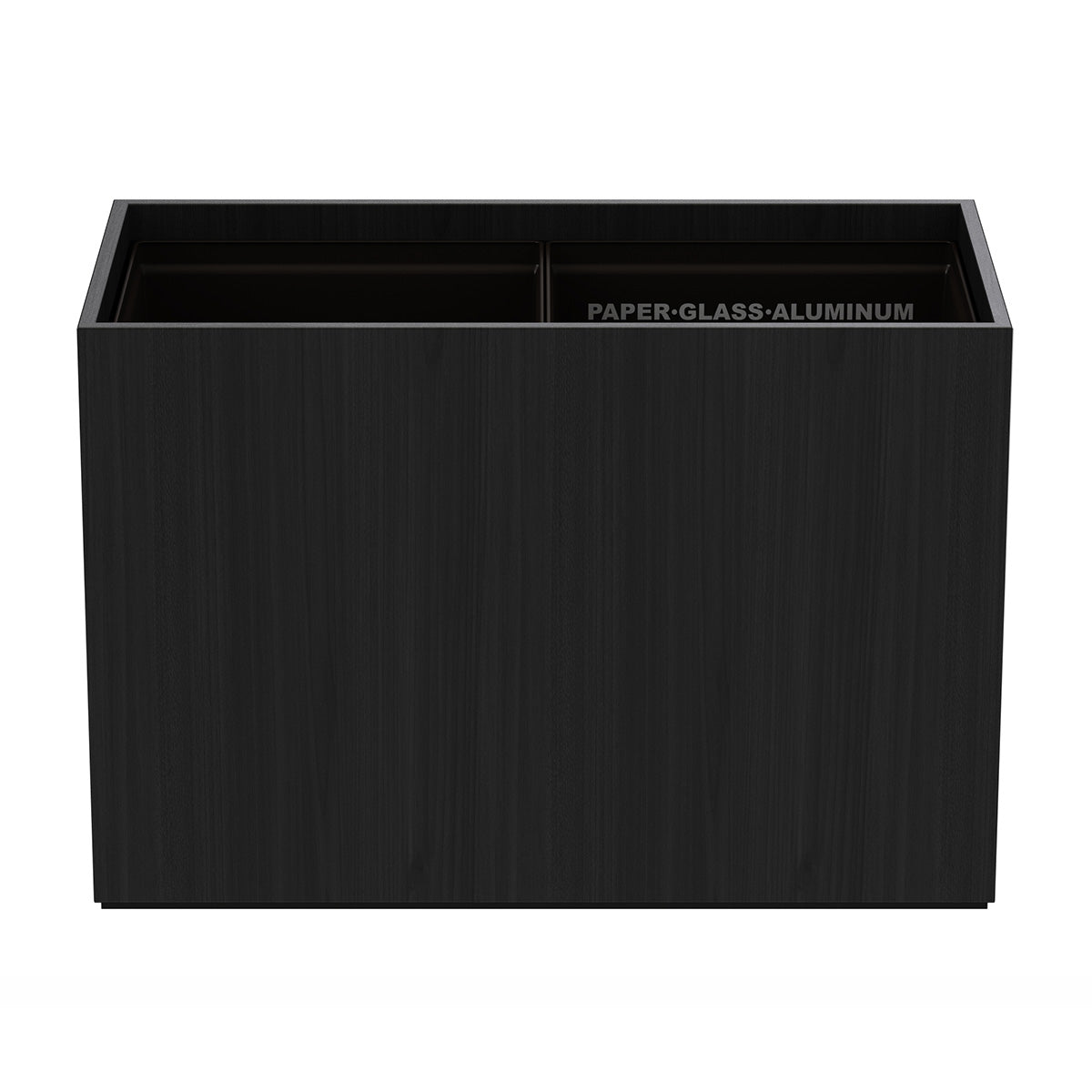 Double Cube Recycling Bin w/ Plastic Liners - Heritage Wood - Signature Collection