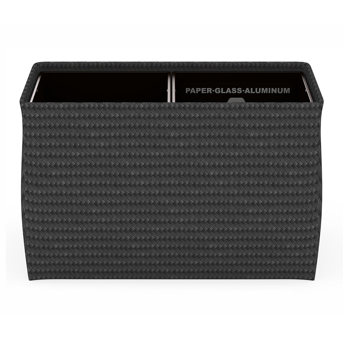 Double Cube Recycling Bin w/ Plastic Liners - Polyweave - Signature Collection