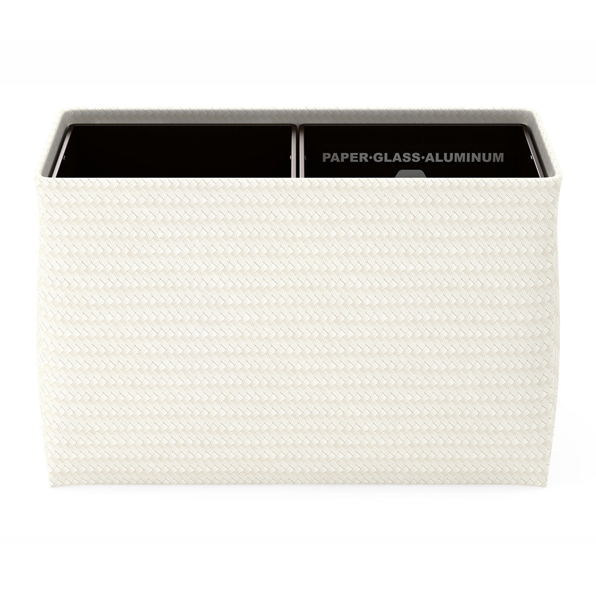 Double Cube Recycling Bin w/ Plastic Liners - Polyweave - Signature Collection