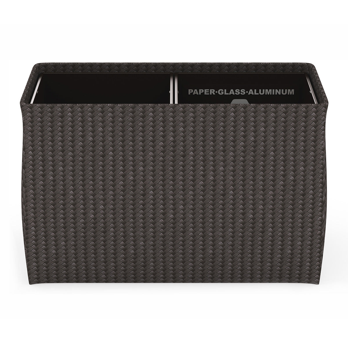 Double Cube Recycling Bin w/ Plastic Liners - Polyweave - Signature Collection