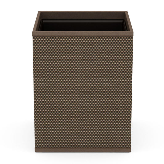 Cube Wastebasket - Broadweave Leather Match - Signature Collection