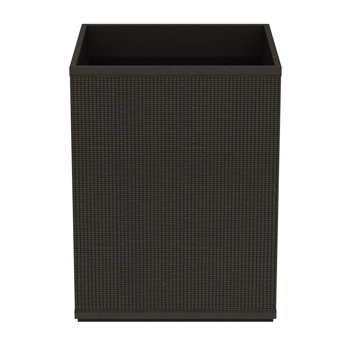 Cube Wastebasket - Classic Weave Leather Match - Signature Collection