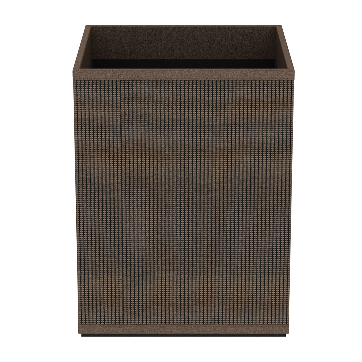 Cube Wastebasket - Classic Weave Leather Match - Signature Collection