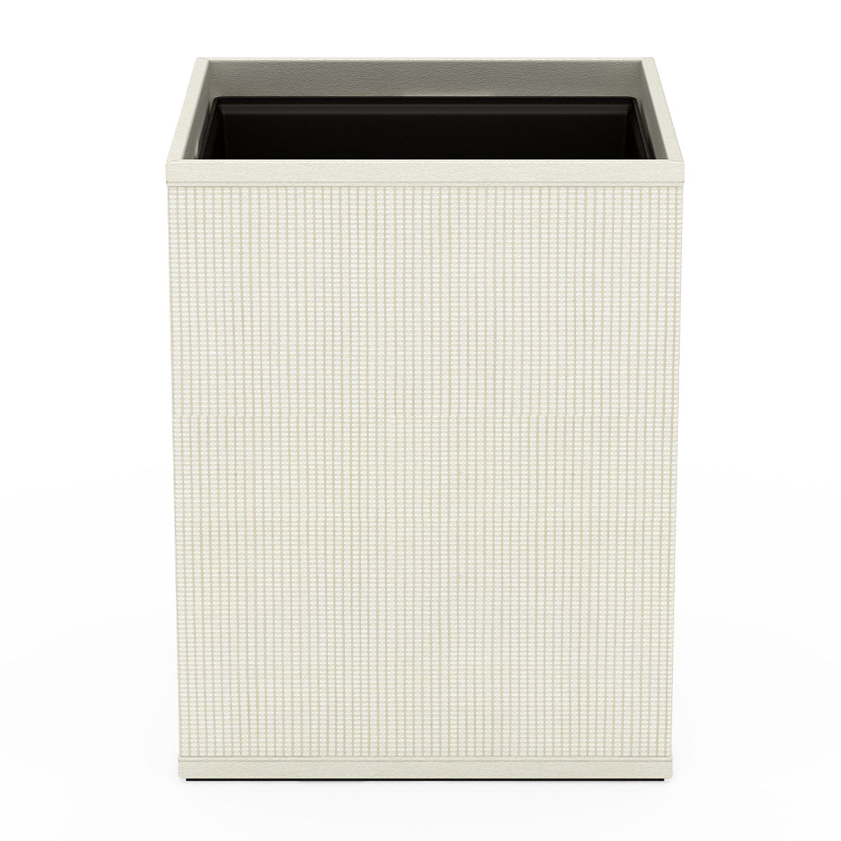 Cube Wastebasket - Classic Weave Leather Match - Signature Collection