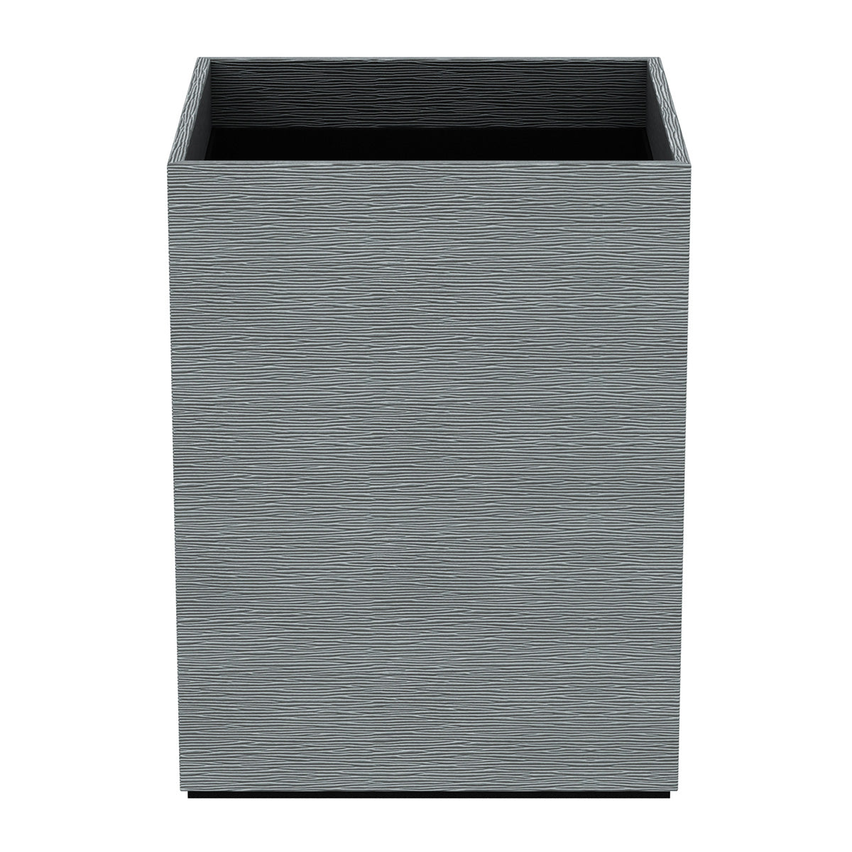 Cube Wastebasket - Wave Texture Leather Match - Signature Collection