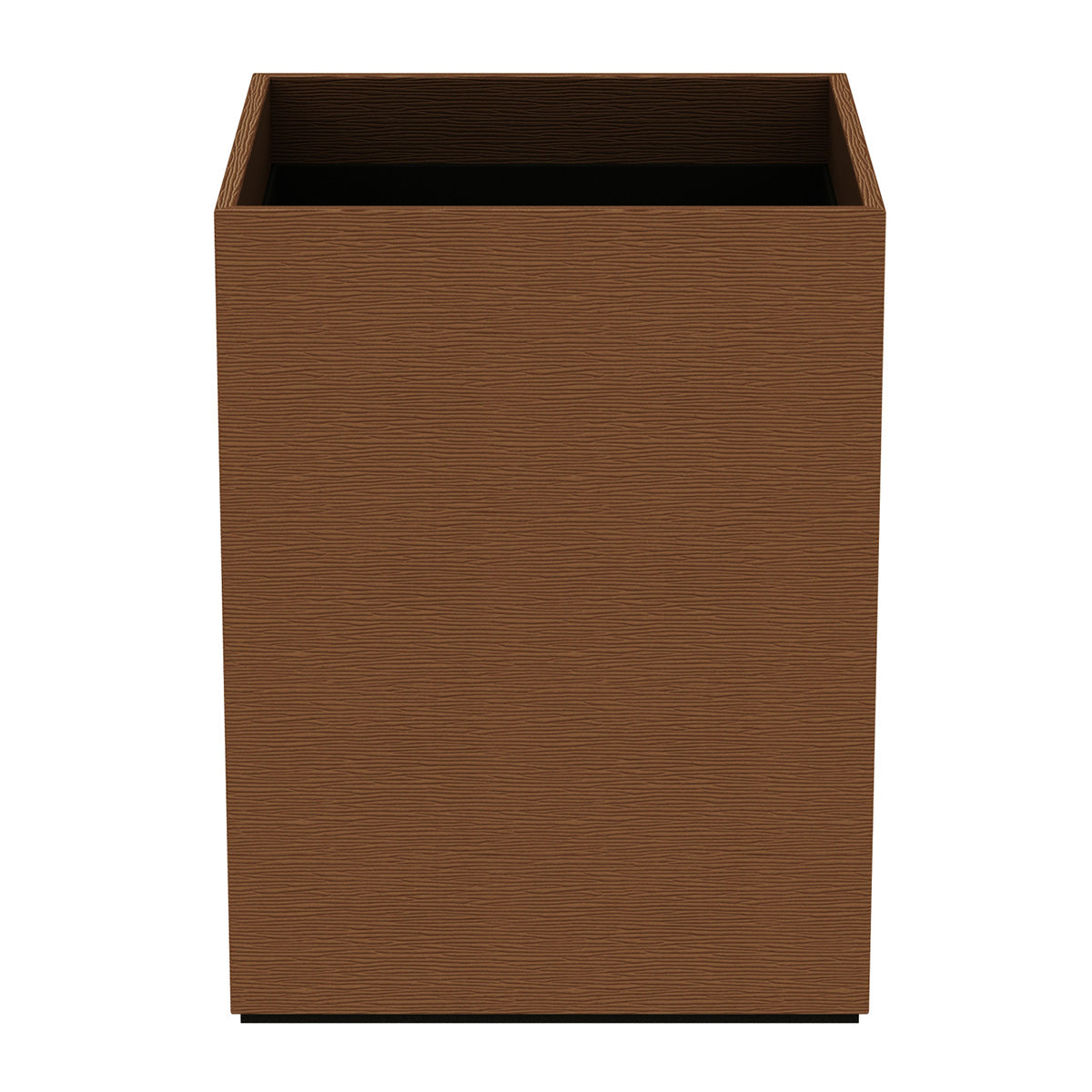 Cube Wastebasket - Wave Texture Leather Match - Signature Collection