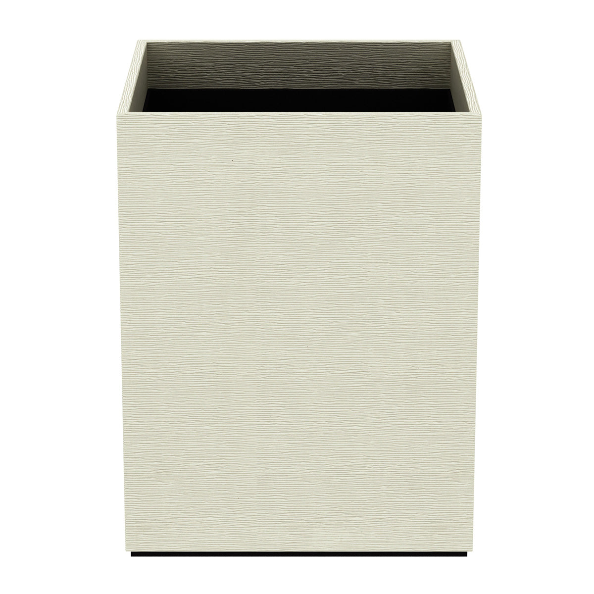 Cube Wastebasket - Wave Texture Leather Match - Signature Collection