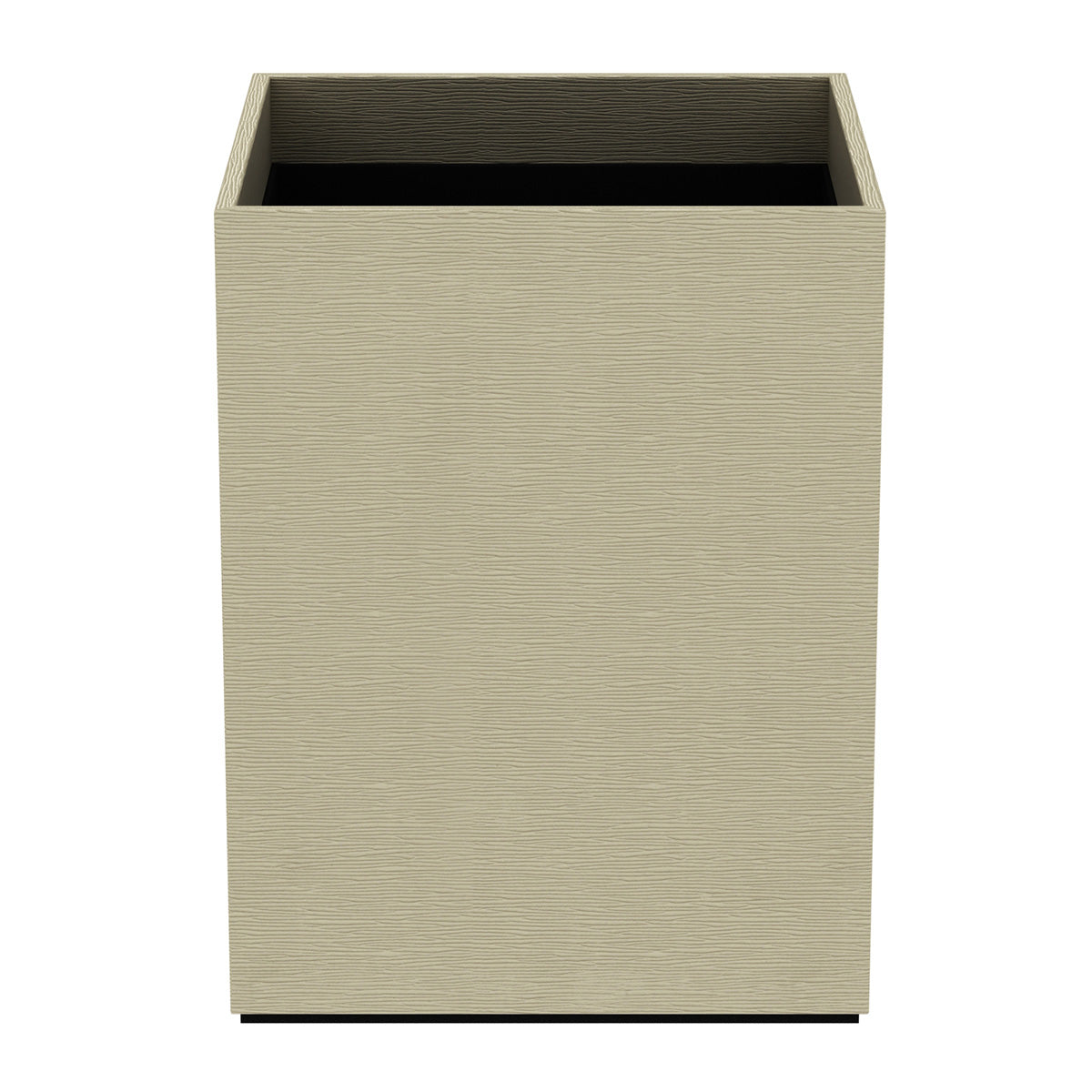 Cube Wastebasket - Wave Texture Leather Match - Signature Collection