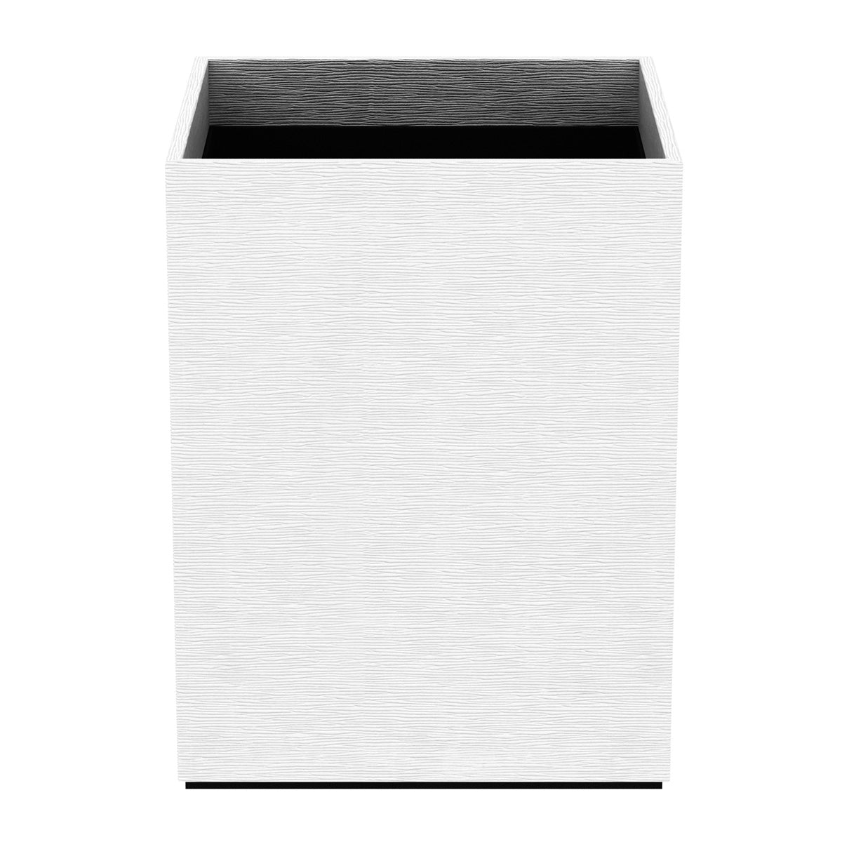 Cube Wastebasket - Wave Texture Leather Match - Signature Collection