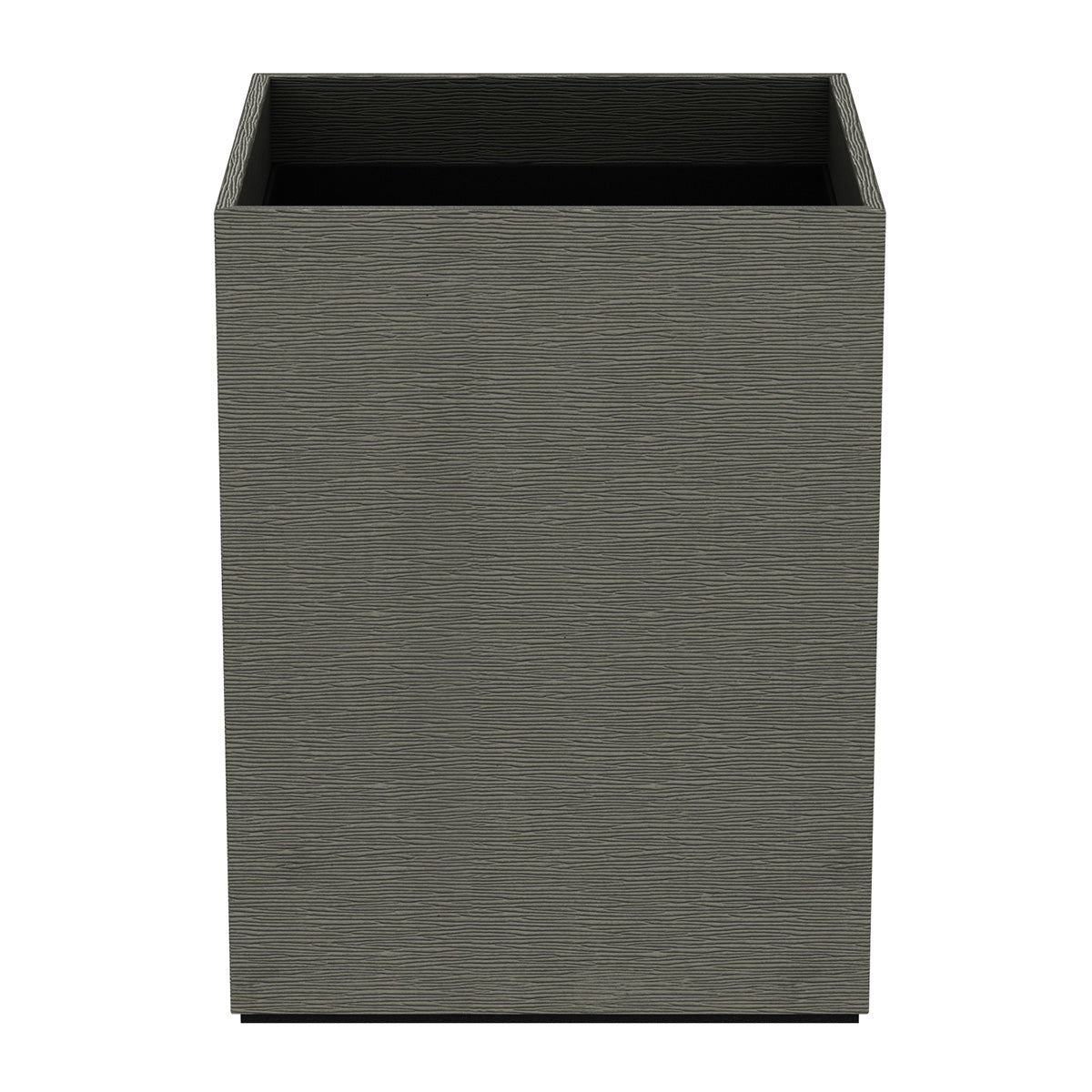 Cube Wastebasket - Wave Texture Leather Match - Signature Collection