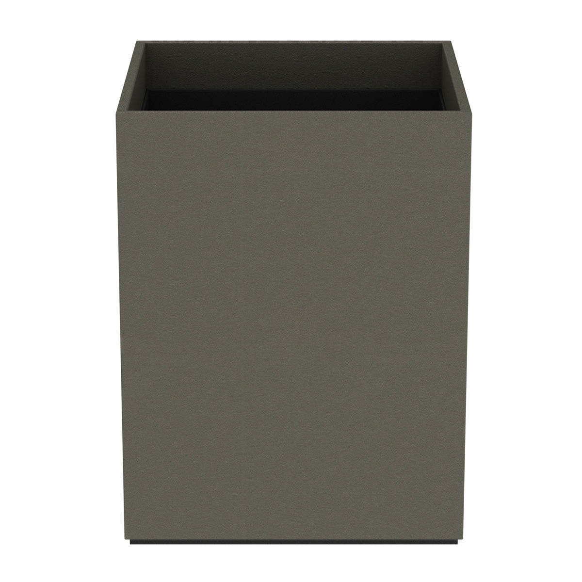 Cube Wastebasket - Smooth Leather Match - Signature Collection