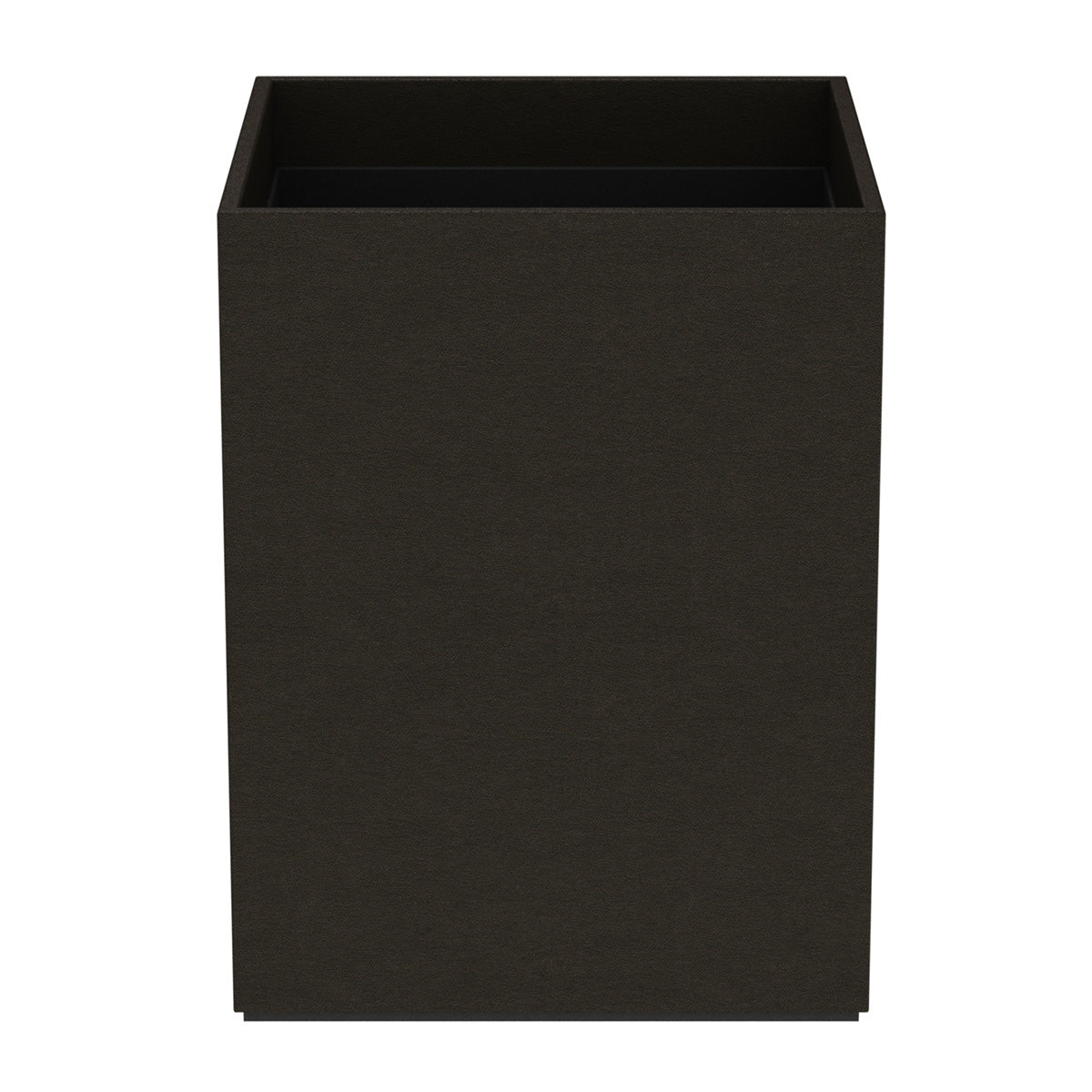 Cube Wastebasket - Smooth Leather Match - Signature Collection