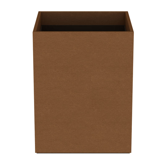 Cube Wastebasket - Smooth Leather Match - Signature Collection