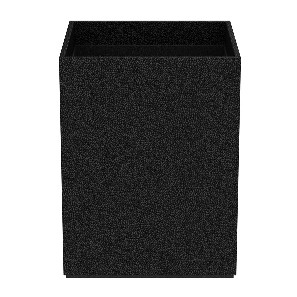 Cube Wastebasket - Faux Shagreen Leather Match - Signature Collection
