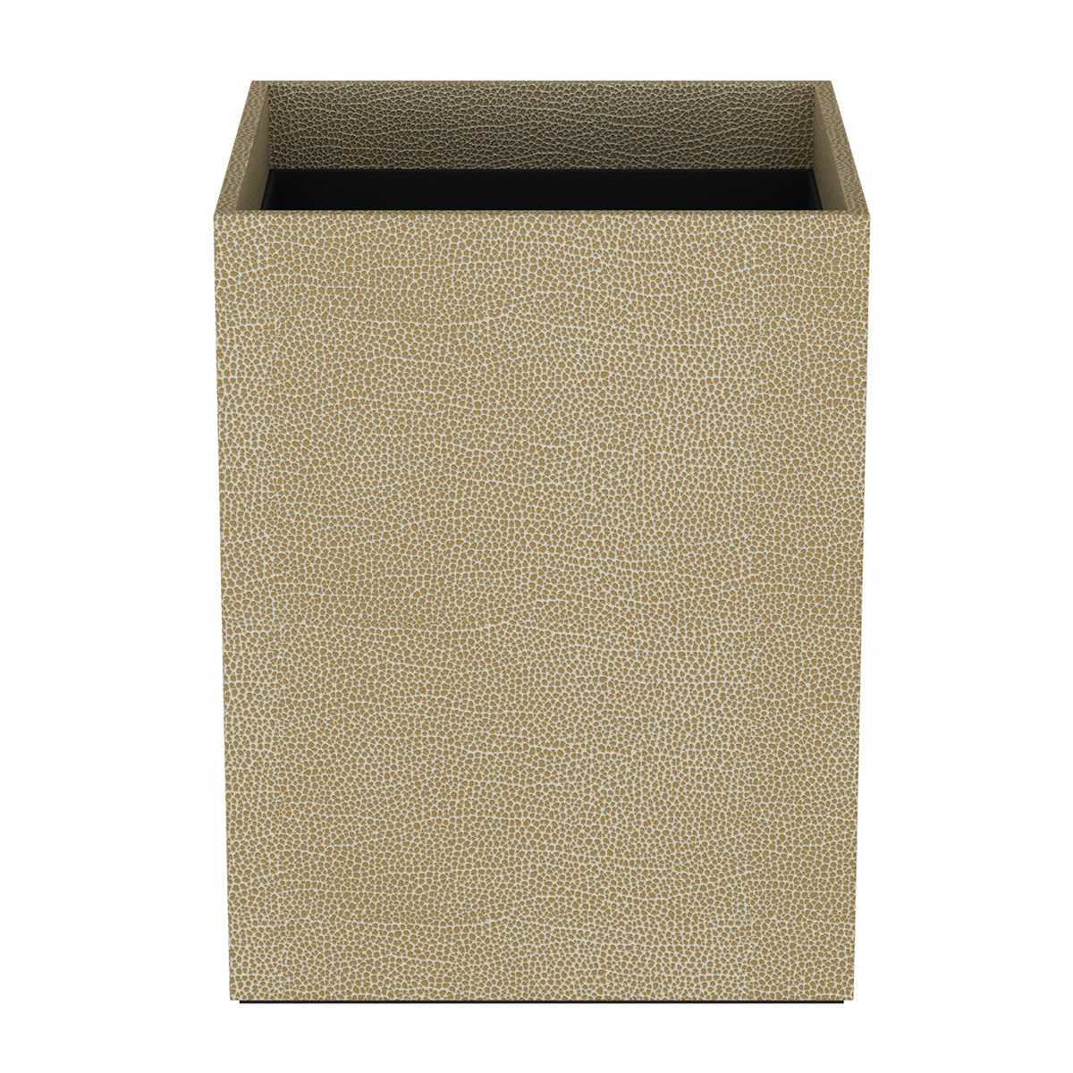 Cube Wastebasket - Faux Shagreen Leather Match - Signature Collection