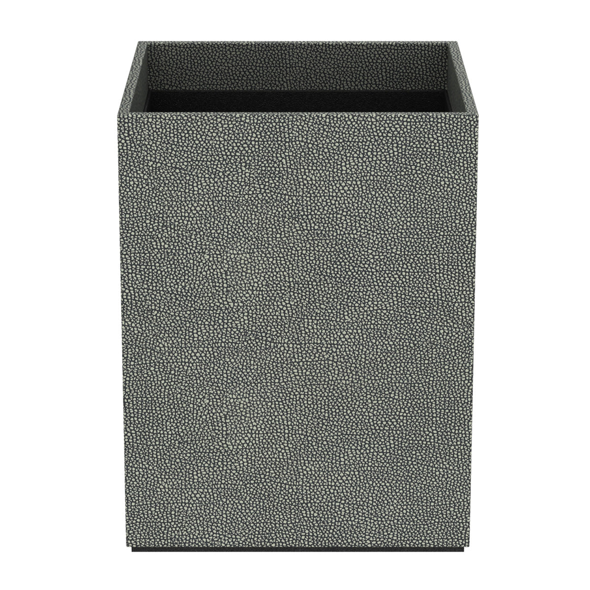 Cube Wastebasket - Faux Shagreen Leather Match - Signature Collection