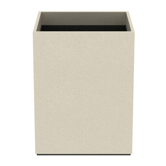 Cube Wastebasket - Faux Shagreen Leather Match - Signature Collection